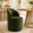 4 - Person Dining Table Sets With Extendabe Oval Table & 4 Upholstered Chenille Rolling Chairs-1685054944