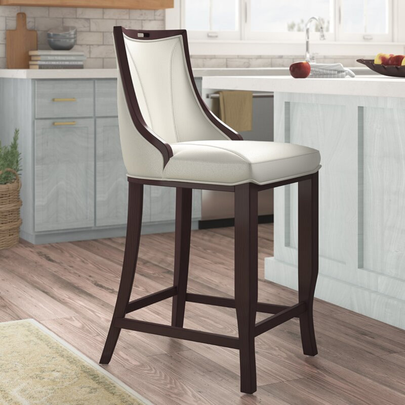 Tabouret de bar Emperor, Blanc perle