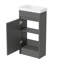 Aishwarya 60 W cm Free-Standing Under-Sink Bathroom Cabinet with U-Shaped Cutout-192100456