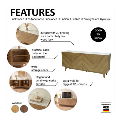 CARRARA 177.6cm Sideboard