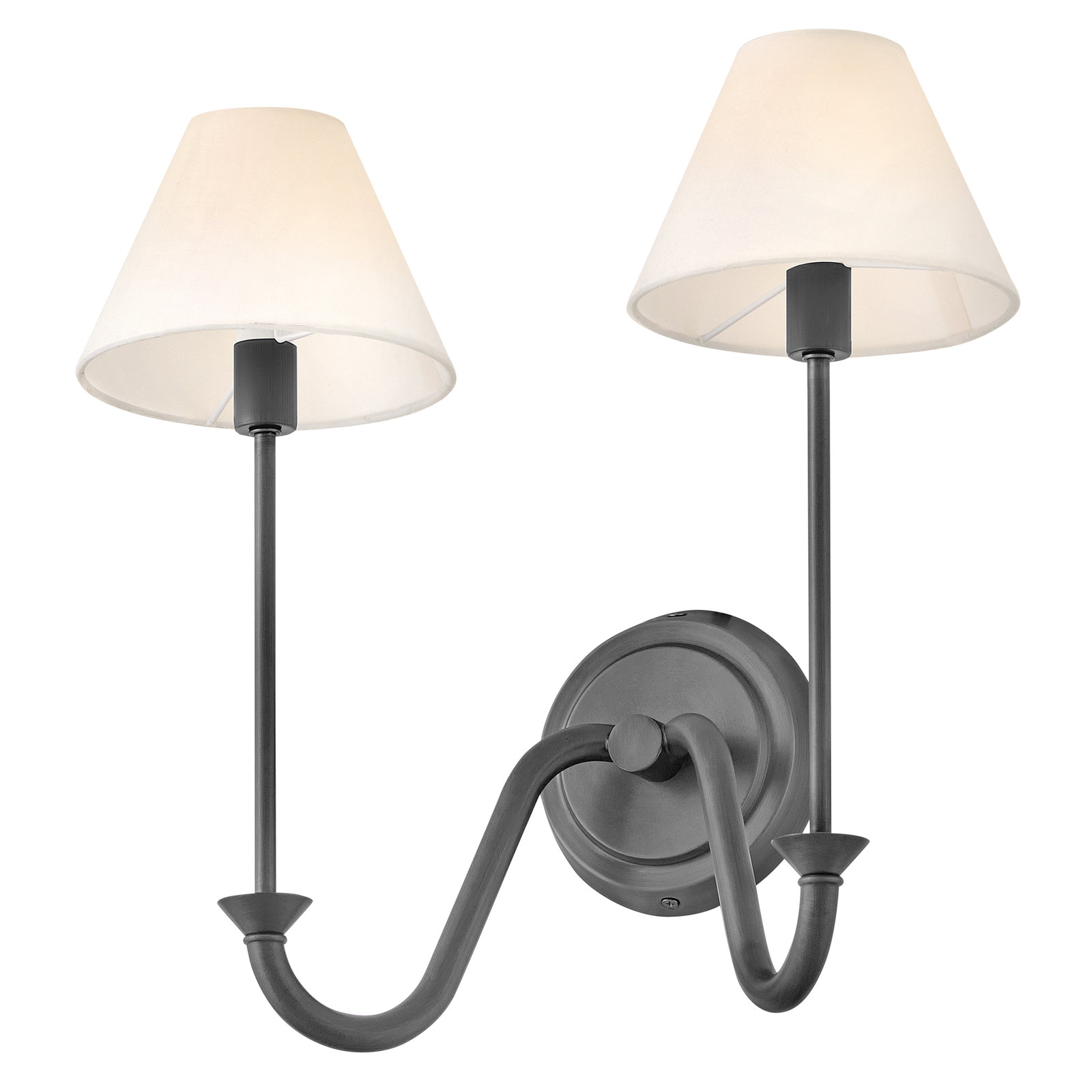 Greta 2-Light Wallchiere, Black