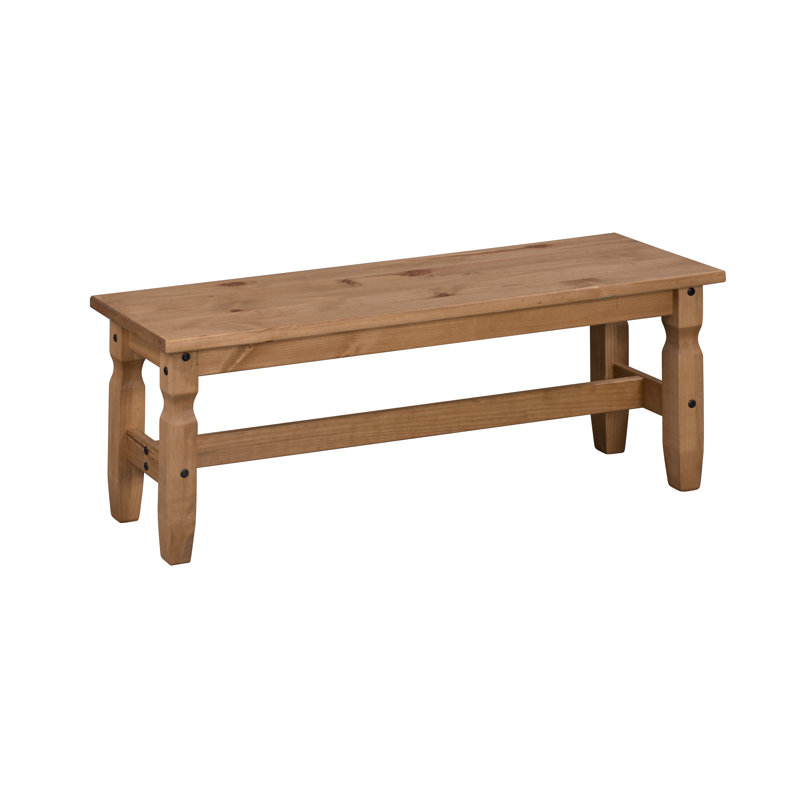 Bridewell Solid Wood Bench, 45 x 120 x 38cm