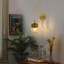 Luminaire mural en cristal doré