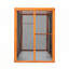 Enceinte pour chat amovible avec toit imperméable et 3 plateformes de saut, orange