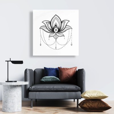 Ornement de toile de lotus | Spiritual Home Decor Art