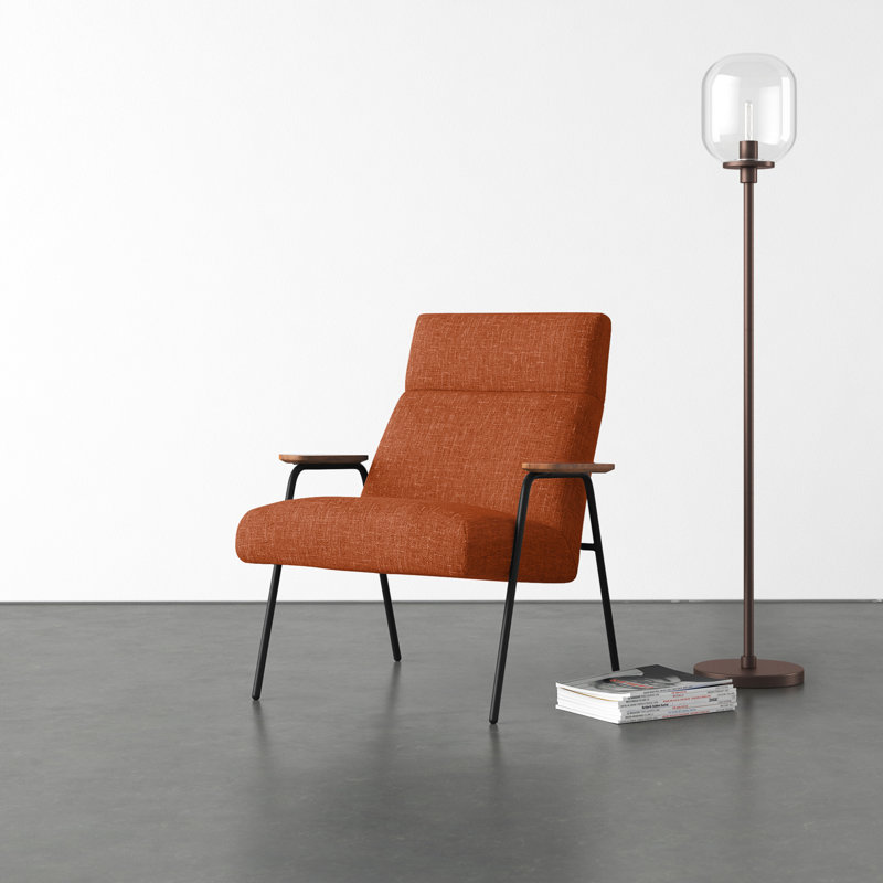 Wagner Upholstered Accent Chair, Orange