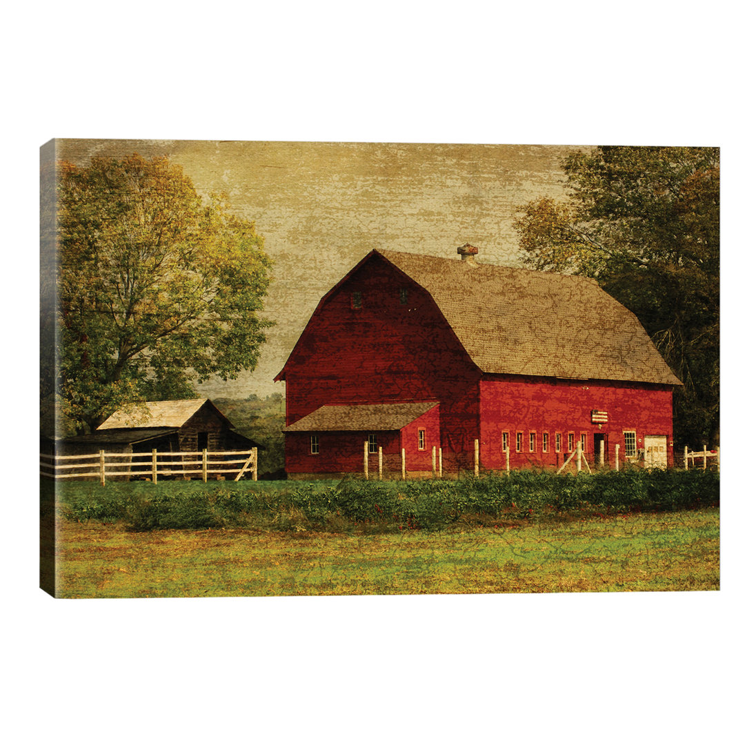 Red Barn by Graffi*Tee Studios - Wrapped Canvas Painting
