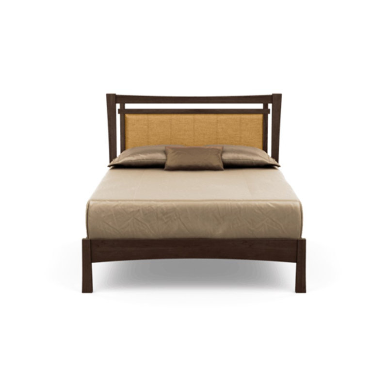 Monterey Upholstered Bed, King, Natural Cherry, Ebony
