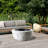 Outdoor Round Fire Pit Small Wood Burning Fire Pit Bonfire With Faux Imitation Painted Ceramic Appearance Base For Patio Garden Backyard,quick Ignition With Spark Screen, Poker, Stainless Steel Burner,24 Inch