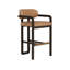 Madrone Upholstered Stool with Solid Wood Frame-1539613470