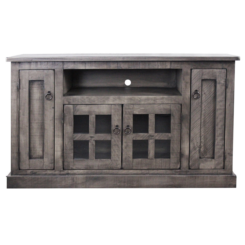 Siri Unfinished TV Stand for TVs up to 65", Rustic Yellow