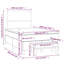 Lit sommier tapissier Vidaxl blanc et cappuccino-691176504