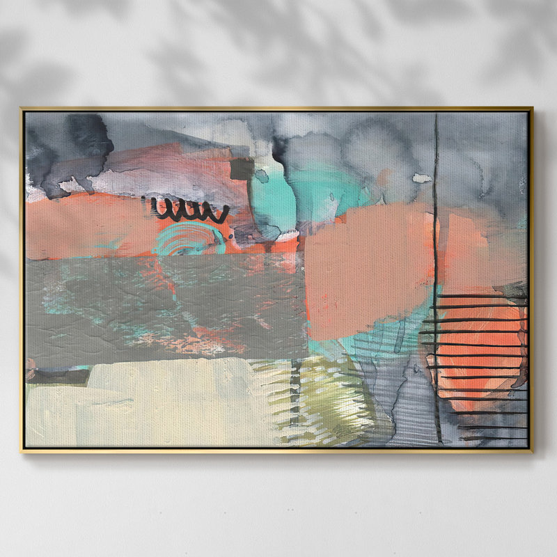 Over, Under And Through II, reproduction d'art sur toile, H 27 po x l 41 po x P 2 po, Or
