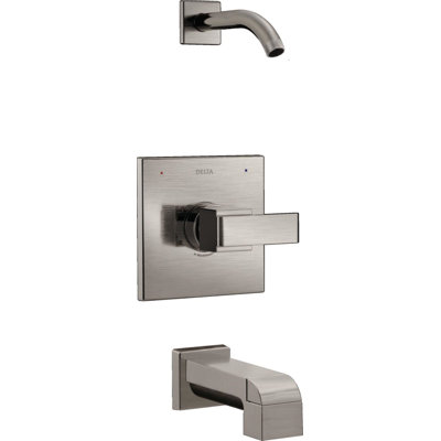 Garniture de baignoire et douche avec poignée levier et moniteur Ara
