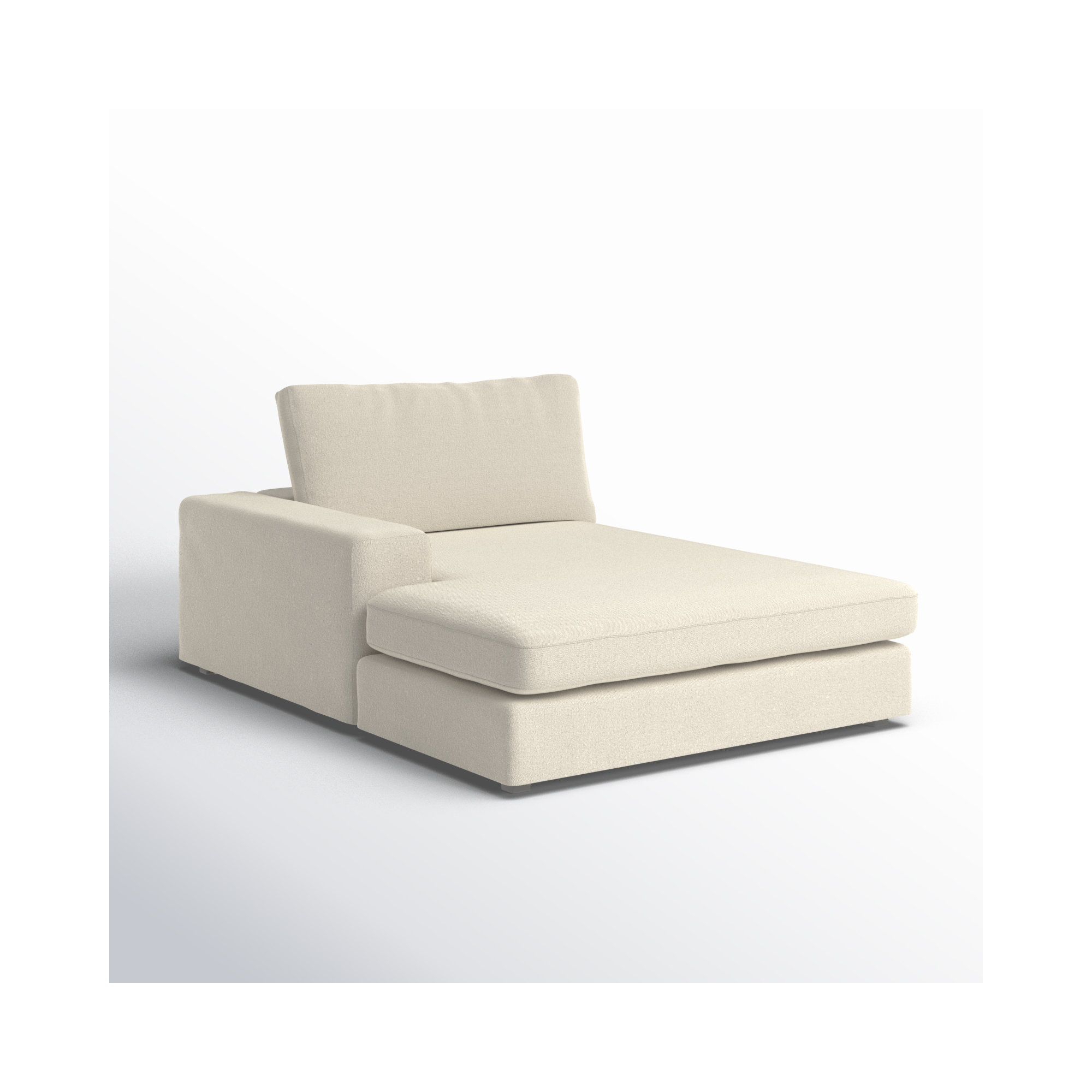 Ojai Upholstered Chaise Lounge, Beige, Left Hand Facing