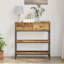 72.5cm Solid Wood Top Console Table