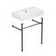 Lavabo de salle de bain rectangulaire en céramique avec trop-plein 30 po x l 16 po x P 35 po Turner-102412042