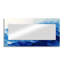 Bleu et blanc délicats pétales de fleurs II - art mural miroir fleurs - imprimé sur métal-1051901232