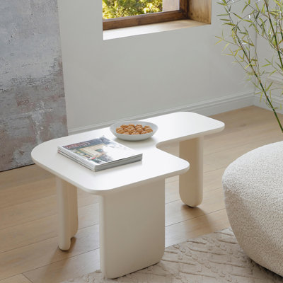 L-Shape Coffee Table, Tea Table, Side Table For Living Room Apartment