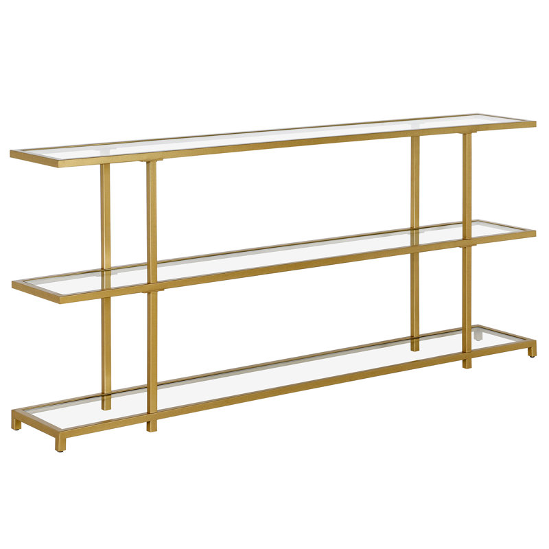 Greenwich Console Table, Brass, 29" H x 64" W x 10" D