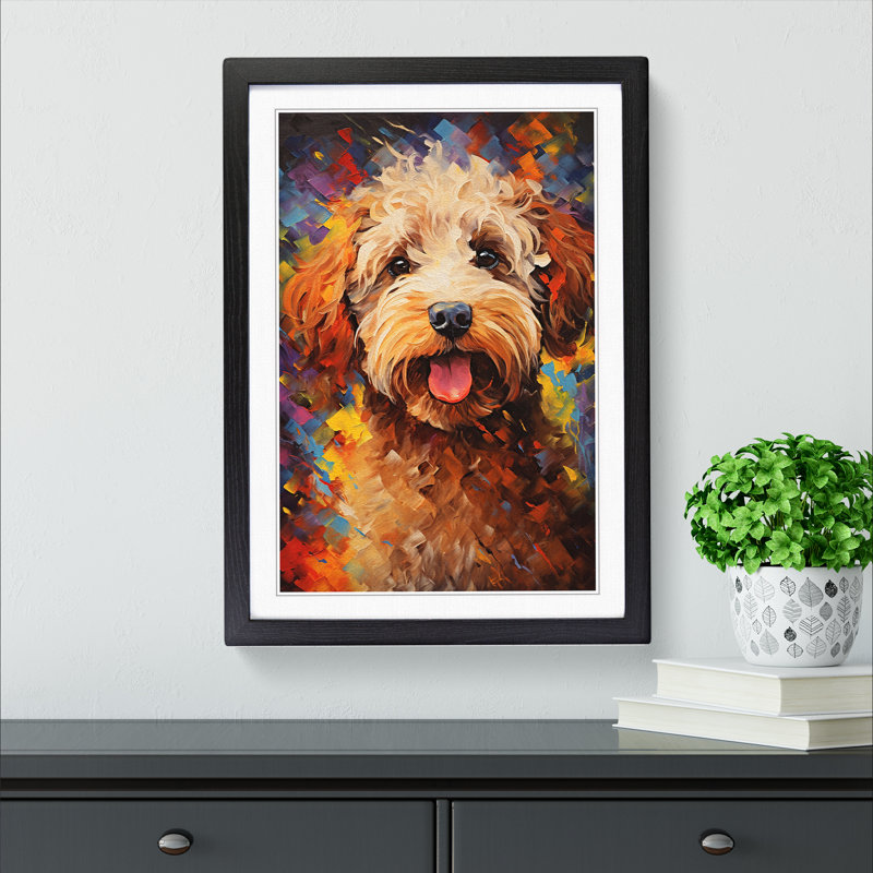 Single Picture Frame Print on Wood, Black Framed, 46cm H x 34cm W