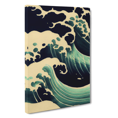 Awesome Japanese Wave - Wrapped Canvas Print