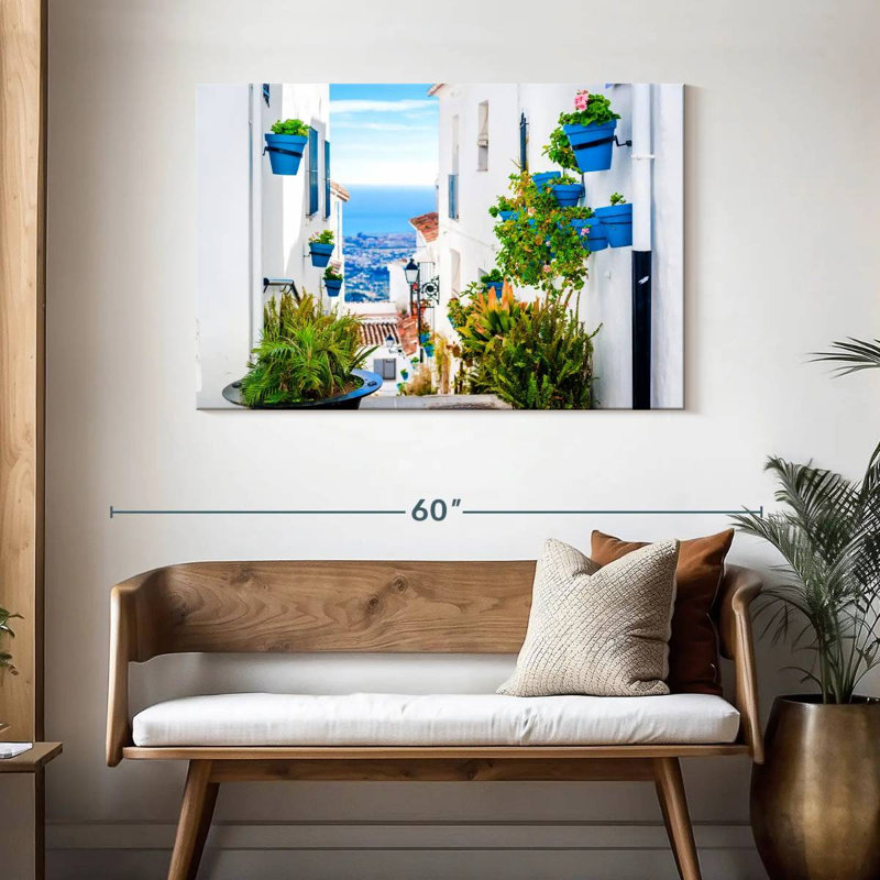 Sirci, pittoresque rue Mijas, H 30 po x l 45 po