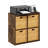 Furinno Cubicle Open Back Decorative Cube Storage Organizer, 4-Cube, Amber Pine-1236605633-1236626856