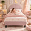 90*190cm Single Bed with Height Adjustable Headboard,Velvet-714058994
