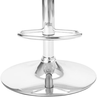 Contemporary Swivel Adjustable Barstool with Padded Seat and Back