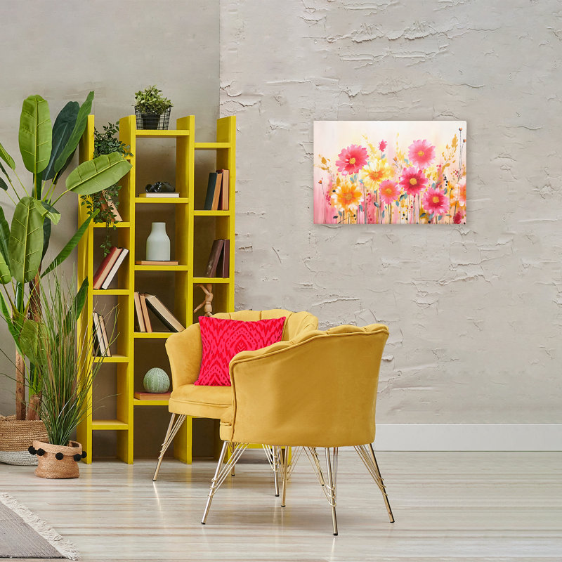 Toile Blush Blooming Whimsy, design par Andrea Haase, H 20 po x l 30 po
