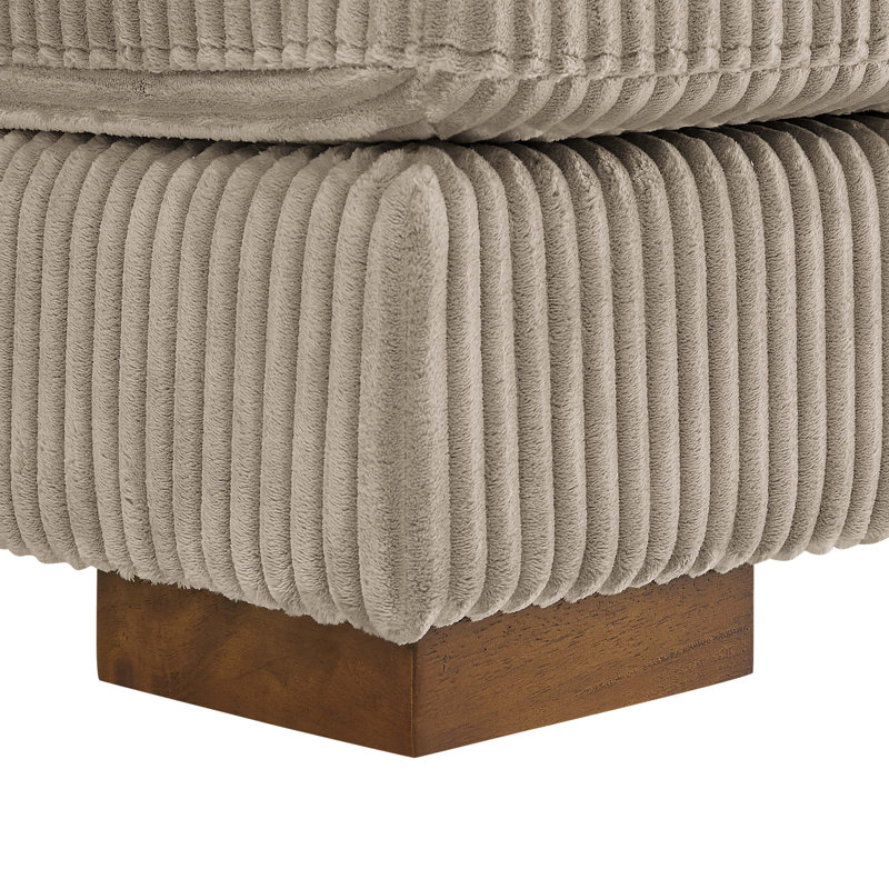 Amritbir Corduroy U-Shaped Sectional Right Hand Facing, Camel Corduroy