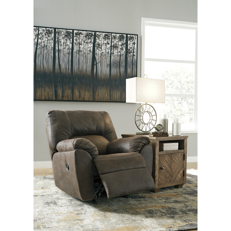 Faux Leather Recliner, Canyon Faux Leather