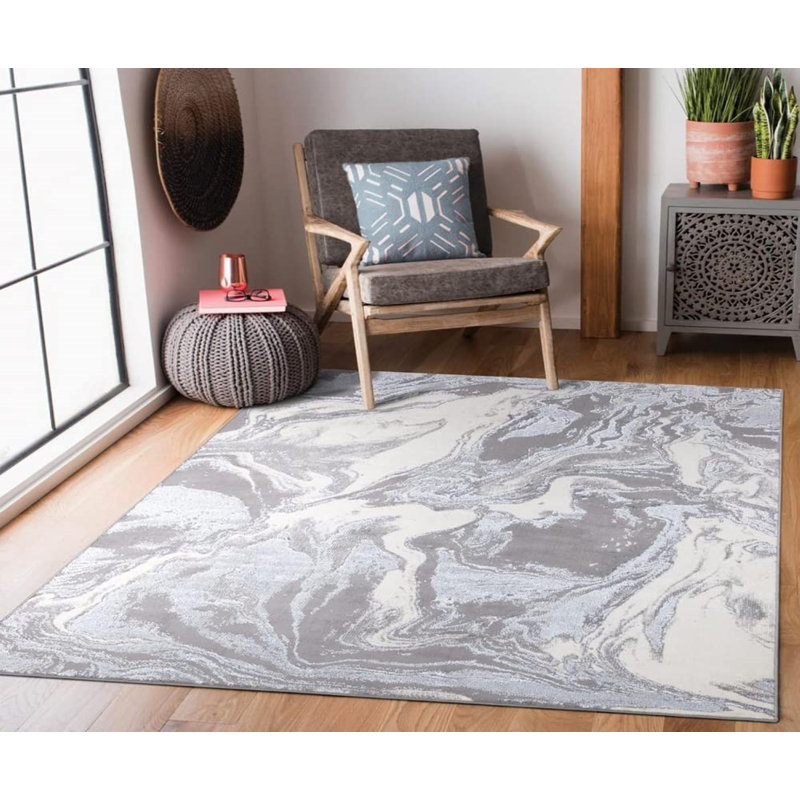 Marble Pattern Area Rugs Grey, Rectangle 120 x 170cm