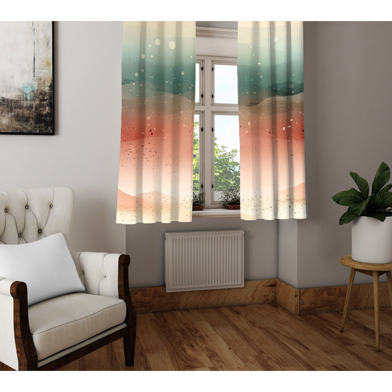 Paire de rideaux semi-transparents Cleitus, L 40 po x L 82 po