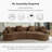 Chenille Boneless Curved Sofa, Left-right Symmetrical Design, Luxurious 4-seater Living Room Sofa-1495368334