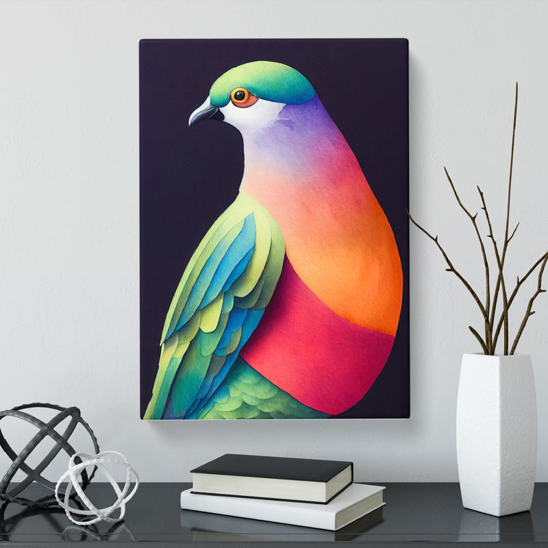 Watercolour Pigeon Vol.1 - Wrapped Canvas, 76cm H x 50cm W x 3cm D