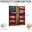 Drapeau américain en bois en croix «In God We Trust», art mural sur toile 8 x 10 po