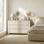 Commode 6 tiroirs 55 po avec grand rangement, commode avec station de charge pour chambre à coucher, salon, chêne clair