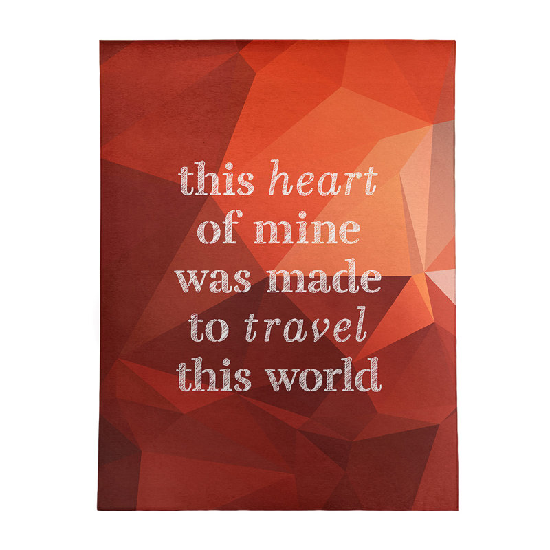 Tapis en polyester en simili-citation pierre de voyage love, Rectangle 9 pi x 12 pi