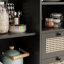 Buffet en rotin avec tablette réglable-405221102