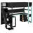 All-In-One Wooden Gaming Loft Bed With Built-In Desk, Storage Stairs & Shelves-1572729452