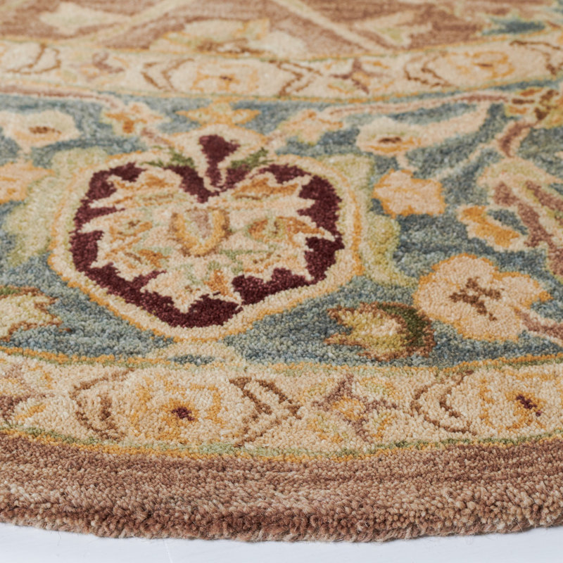 Tingley Hand Tufted Wool Oriental Rug, Round 8'
