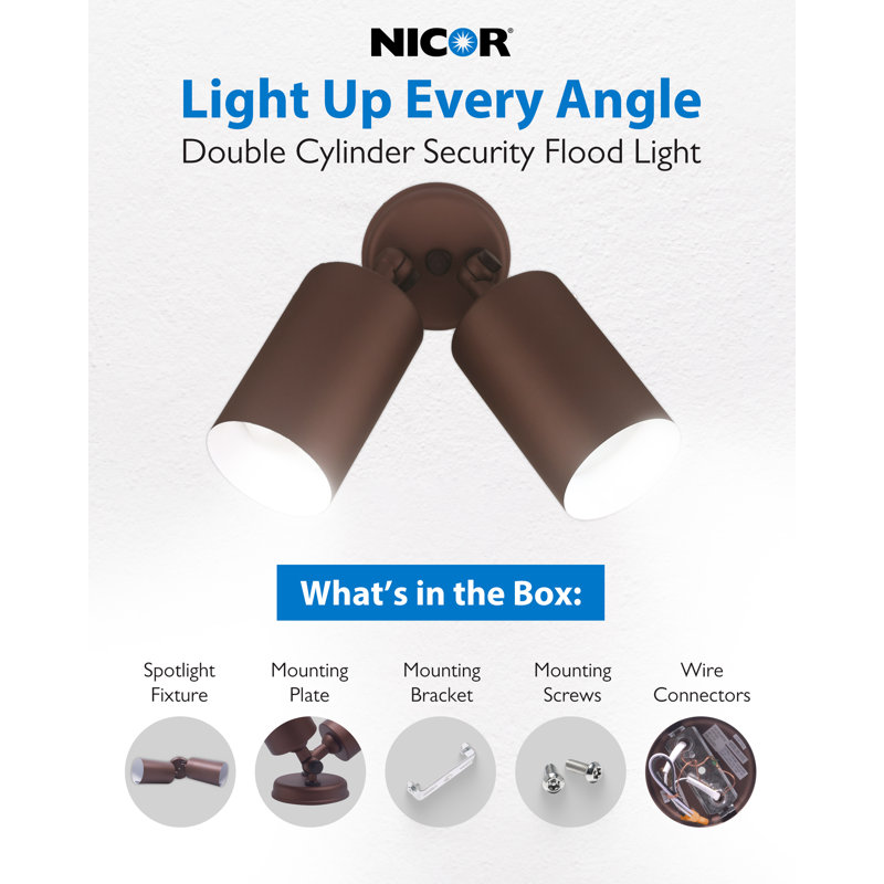 150-Watt Outdoor Security Flood Light Pack of 1, Bronze