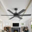 Ventilateur de plafond 56 po moderne sans lumière avec télécommande, moteur à courant continu réversible, ventilateur de plafond intérieur à 6 vitesses pour chambre à coucher, salon et patio-1755418879
