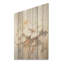«Beige Simplicity in Petals - Fleurs», art mural sur bois de pin naturel-369143270