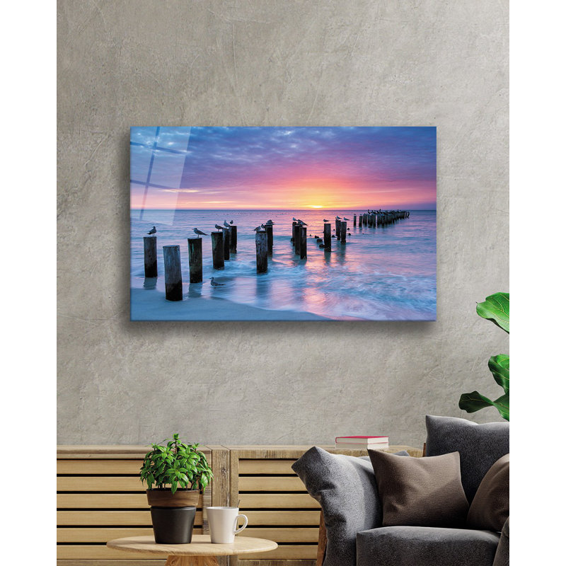 Superbe peinture décorative en verre trempé de 23,6 po x 35,4 po | 100% verre trempé, épaisseur: 0,16 pouce | Parfait pour la décoration intérieure, l'esthétique moderne et l'art mural élégant
