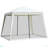 Outdoor Canopy Tent, Slant Leg Sun Shelter With Mesh Sidewalls, Patio Tents For Parties