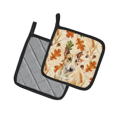 Paire de porte-casseroles miniature Bull Terrier