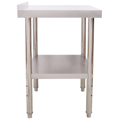 35-1/2 Inch Stainless Steel Workstation With 330Lbs Top Shelf, 110Lbs Undershelf, Rust - For Kitchen 30 X 24 Commercial Table 440Lbs Load, Scratch Surface